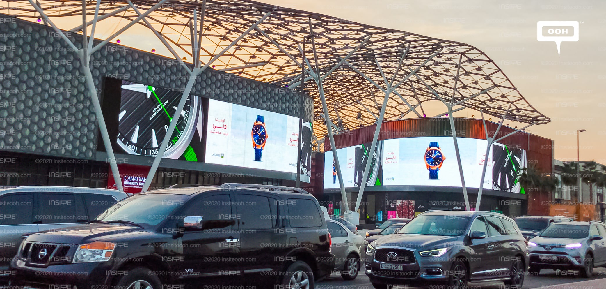 Dubai's billboards announce the Omega Dubai Desert Classic on the roads